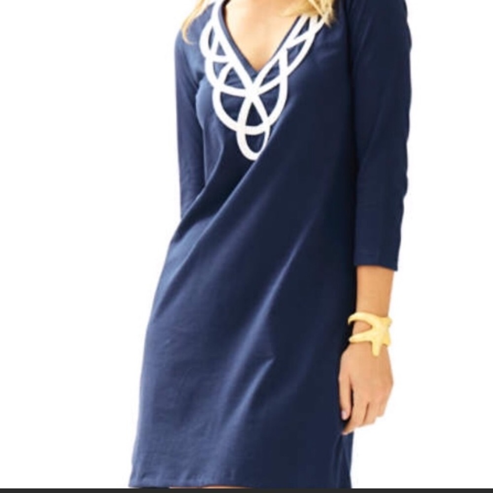 Lilly Pulitzer Navy Mini Shift Dress